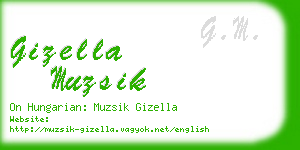 gizella muzsik business card